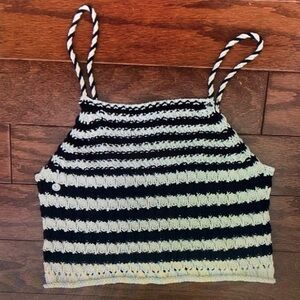 Striped Black and White Kids Camisole